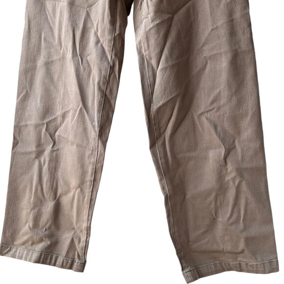 madewell the tall emmett wide-leg crop pant: welt pocket size t26 drill khaki - Picture 6 of 7